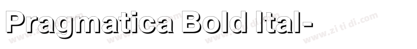 Pragmatica Bold Ital字体转换